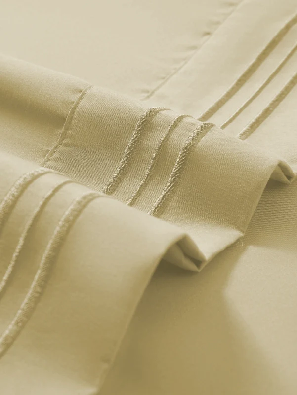 Beige Bamboo Pillow Cases Sets - Soft & Wrinkle-Free Pillowcase for Bamboo - Image 3