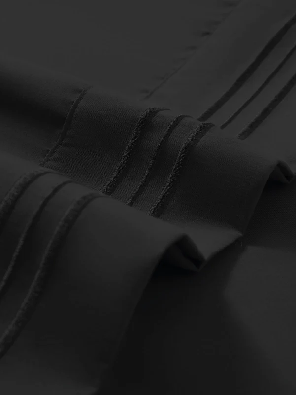 Black Bamboo Pillow Cases Sets - Cool & Comfortable Pillowcase for Sleep - Image 4