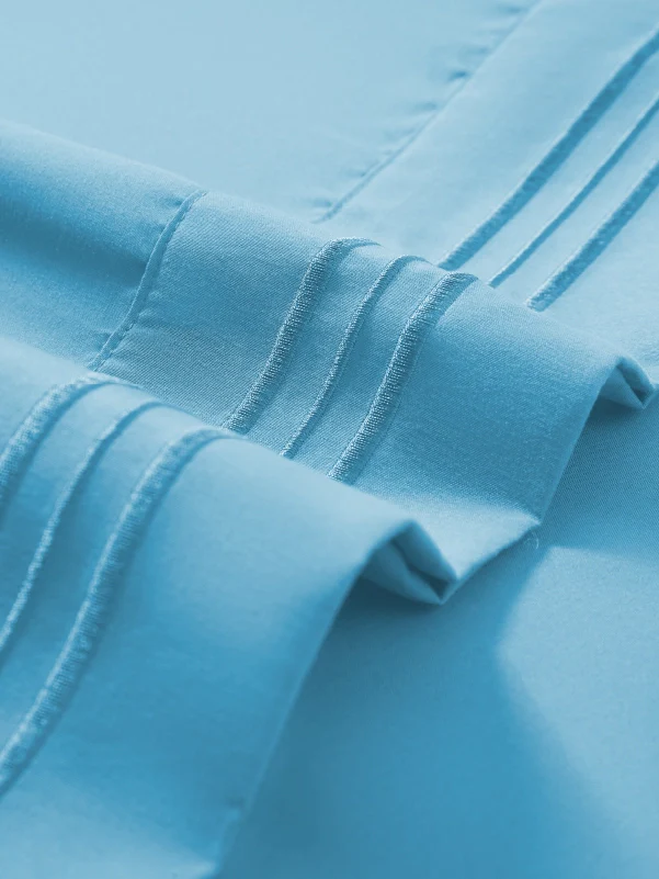 Blue Bamboo Pillow Cases Sets - Cool & Cozy Best Pillowcase for Bamboo - Image 5