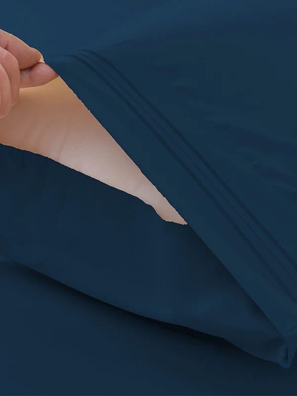 Cobalt Blue Bamboo Bed Sheets - Cooling Comfort For Modern Bedrooms - Image 2