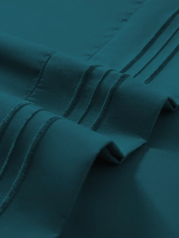 Cobalt Blue Bamboo Pillow Cases Sets - Smooth & Cool Pillowcase for Bamboo - Image 3
