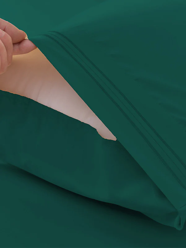 Dark Green Bamboo Bed Sheets - Cooling Comfort For Modern Bedrooms - Image 2