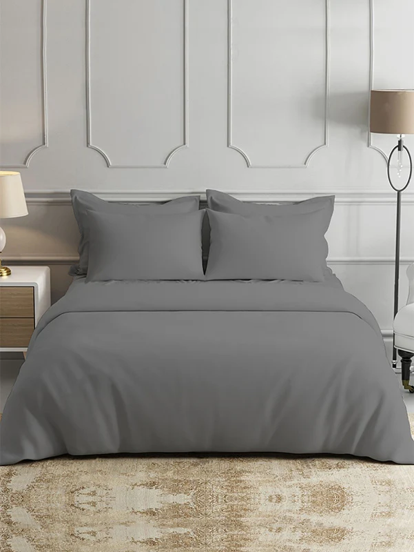 Gray Bamboo Bed Sheets - Cooling Comfort For Modern Bedrooms - Image 2