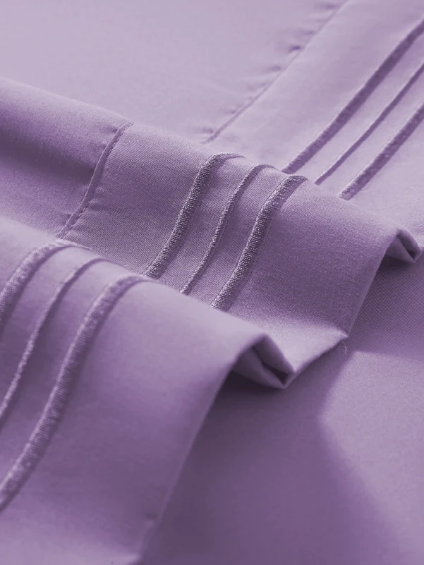 Lavender Bamboo Pillow Cases Sets - Hypoallergenic Soft Pillowcase Set - Image 3