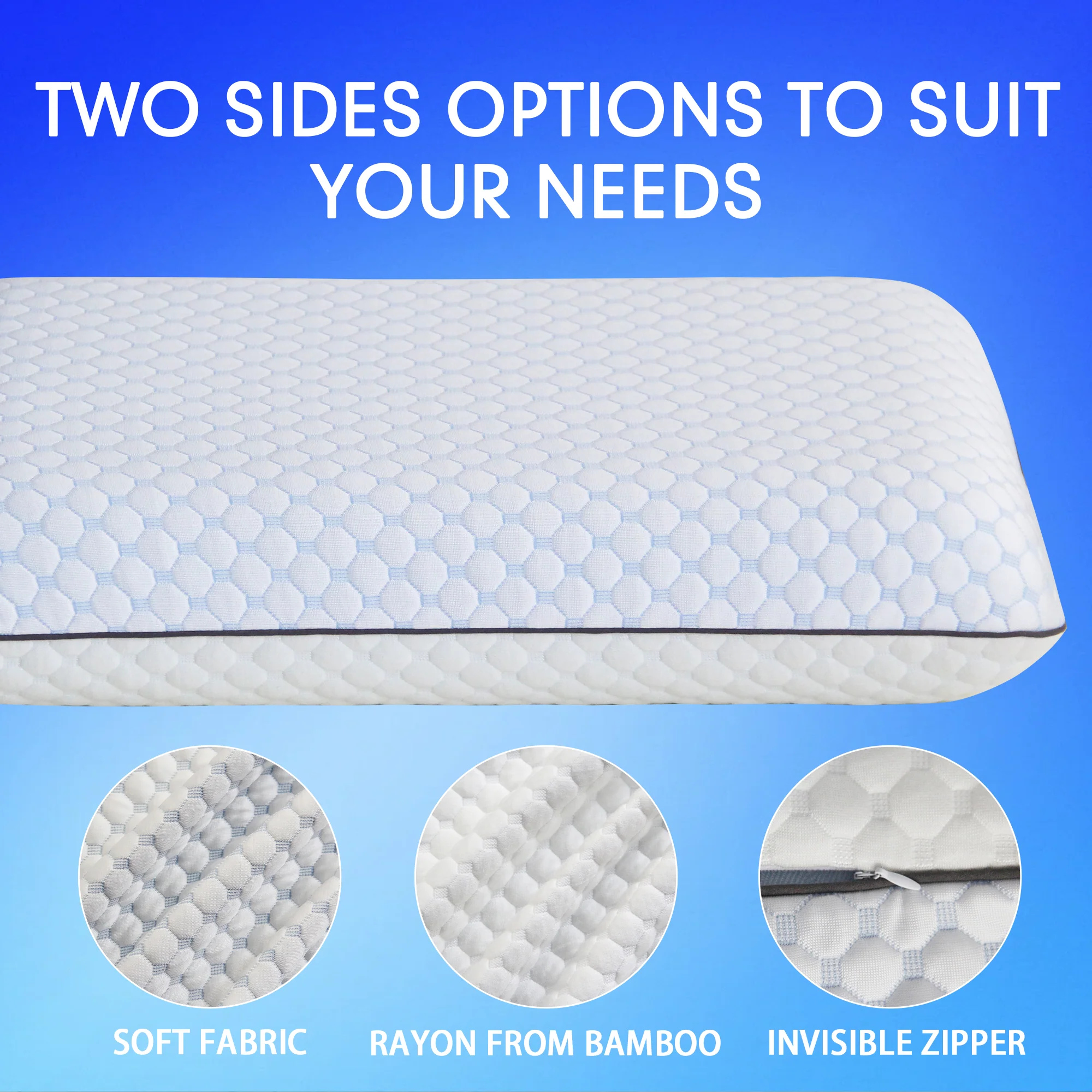 Memory Foam Neck Pillow - Cool Bamboo for Neck Pain and Arthritis - Image 6