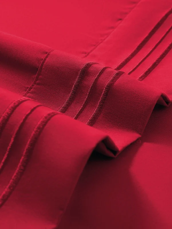 Red Bamboo Pillow Cases Sets - Luxurious & Breathable Pillowcase for Comfort - Image 5