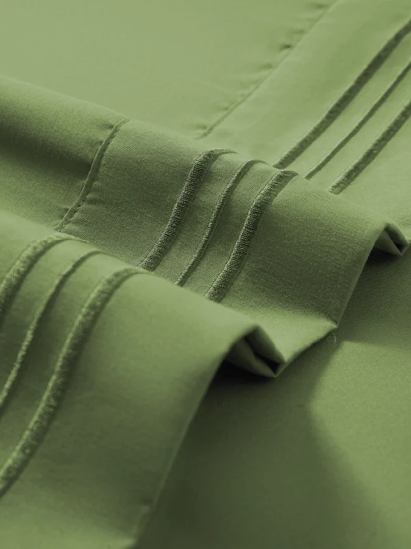 Sage Green Bamboo Pillow Cases Sets - Cozy & Durable Pillowcases for All - Image 3