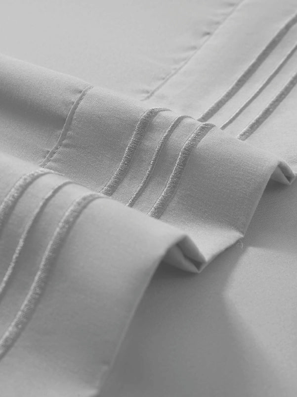 Silver Bamboo Pillow Cases Sets - Wrinkle-Free & Breathable Pillowcase Set - Image 3