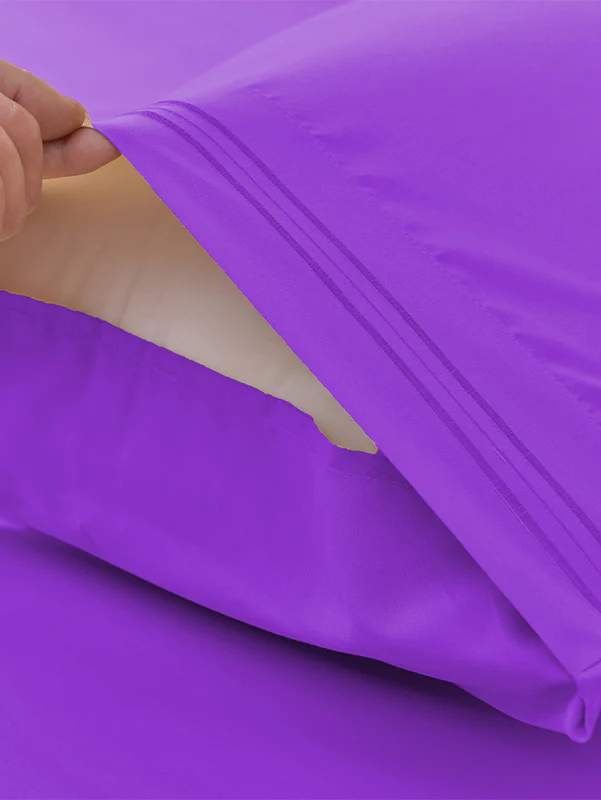 Violet Bamboo Bed Sheets - Cooling Comfort For Modern Bedrooms - Image 2