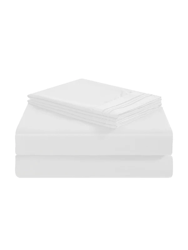 White Bamboo Pillow Cases Sets - Soft & Cool Best Bamboo Pillowcase Set - Image 2